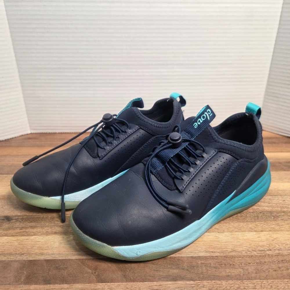 Clove Sneaker Women's 7.5 Navy Blue Aqua Nursing‎ Shoes Drawstring Comfort CL007